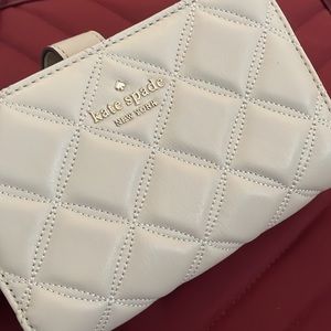 Cream Kate Spade Wallet